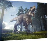 Dinosaurus T-Rex screamer massive attack - Foto op Dibond - 80 x 60 cm