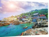 Haedong Yonggungsa Tempel aan de zee van Busan - Foto op Dibond - 90 x 60 cm