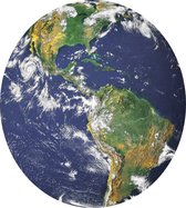 Planet Earth Bright, NASA Images - Foto op Dibond - ⌀ 40 cm