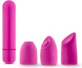 Bundle - Rose - Rose - Euphoria Bullet Vibrator Met Opzetstukken - Roze met glijmiddel