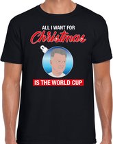 Bondscoach Louis all I want for Christmas fout Kerst shirt - zwart - heren - Kerst  t-shirt / Kerst outfit 2XL