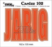 Crealies Cardzz - Nederlandse snijmallen - no.102 Jarig
