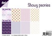 Joy!Crafts Papierset - A4 - 3x4 tweezijdige designs - Showy Peonies