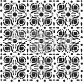 Hobbysjabloon - Template 30,5x30,5cm 30x30cm flower tiles
