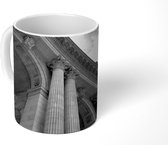 Mok - Neoclassicistische ingang bibliotheek - zwart wit - 350 ML - Beker