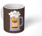 Mok - Koffiemok - Jubileum - 20 Jaar verjaardag - Bier - Mokken - 350 ML - Beker - Koffiemokken - Theemok