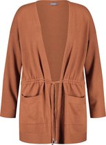 SAMOON Dames Vest met tunnelkoord Mocca Brown-42