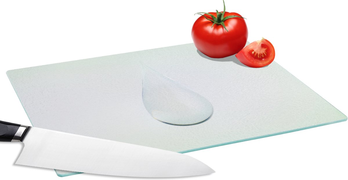 Glazen Snijplank - 28x20 - Een vallende waterdruppel - Snijplanken Glas