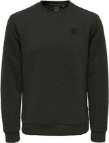 Only & Sons Trui Onsrodney Reg Quilt Crew Neck Sweat 22020711 Peat Mannen Maat - S