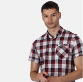 Regatta - Men's Ramiro Short Sleeved Checked Shirt - Outdoorshirt - Mannen - Maat XXXL - Rood