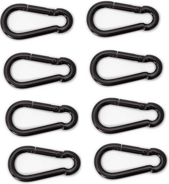 QUARKZMAN 10 stuks karabijnhaken, draaibaar, 5 cm