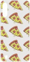 ADEL Siliconen Back Cover Softcase Hoesje Geschikt voor Samsung Galaxy A10/ M10 - Pizza Junkfood