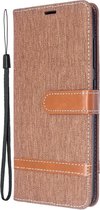 Denim Book Case - Samsung Galaxy A51 Hoesje - Bruin
