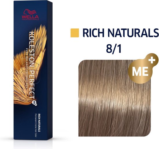 Wella Koleston Perfect Me+ Rich Naturals 8/1 Blond Clair Cendré 60ml