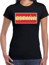 Spanje / Espana landen t-shirt zwart dames S