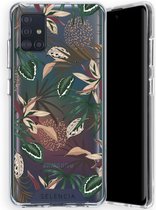 Selencia Zarya Fashion Extra Beschermende Backcover Samsung Galaxy A51 hoesje - Jungle Leaves