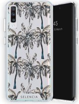 Selencia Hoesje Geschikt voor Samsung Galaxy A70 Hoesje - Selencia Zarya Fashion Extra Beschermende Backcover - Palmtree