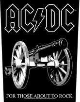AC/DC - For Those About To Rock Rugpatch - Zwart