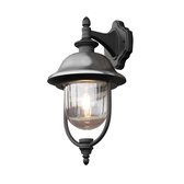Konstsmide 7240 - Wandlamp - Parma wandlamp neerwaarts 43cm 230V E27 - matzwart/RVS