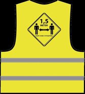 50-pack veiligheidshesje 1,5 meter afstand houden, geel