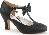 Pin Up Couture Pumps -37 Shoes- FLAPPER-11 US 7 Zwart