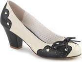 Pin Up Couture Pumps -41 Shoes- WIGGLE-17 US 11 Creme/Zwart
