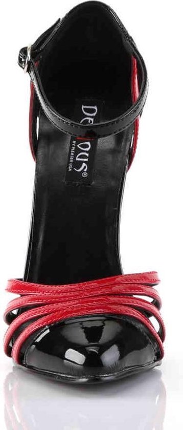 Devious Talons hauts -35 Chaussures- DOMINA-412 US 5 Zwart/ Rouge