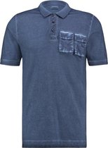 Purewhite -  Heren Slim Fit   Polo  - Blauw - Maat M