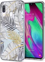 iMoshion Hoesje Geschikt voor Samsung Galaxy A20e Hoesje Siliconen - iMoshion Design hoesje - Meerkleurig / Zwart / Goud / Glamour Botanic