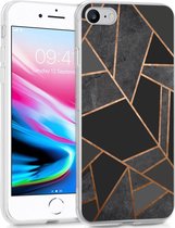 iMoshion Design voor de iPhone SE (2022 / 2020) / 8 / 7 / 6s hoesje - Grafisch Koper - Zwart / Goud