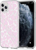 iMoshion Design voor de iPhone 11 Pro hoesje - Hartjes - Roze