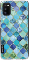 Casetastic Samsung Galaxy A41 (2020) Hoesje - Softcover Hoesje met Design - Aqua Moroccan Tiles Print