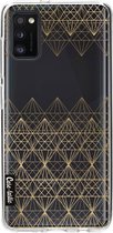 Casetastic Samsung Galaxy A41 (2020) Hoesje - Softcover Hoesje met Design - Golden Diamonds Print