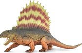 Safari Dinosaurus Dimetrodon Junior 18 Cm Rubber Bruin/geel/rood/zwart