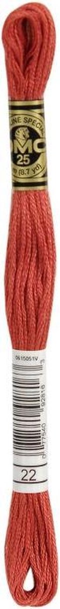 DMC Alizarine Rood Borduurzijde - 100% Katoen, 6 Draden