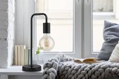 Lifa Living - Tafellamp Max - Metaal en Marmer - Zwart - Industrieel - Modern - E27 - 13 x 21 x 35 cm