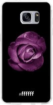 6F hoesje - geschikt voor Samsung Galaxy S7 Edge -  Transparant TPU Case - Purple Rose #ffffff