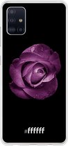 6F hoesje - geschikt voor Samsung Galaxy A51 -  Transparant TPU Case - Purple Rose #ffffff