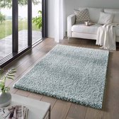 Hoogpolig vloerkleed effen Classic - lichtblauw 120x170 cm