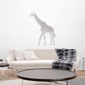 Muursticker Giraffe -  Zilver -  78 x 100 cm  -  slaapkamer  woonkamer  dieren - Muursticker4Sale