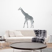 Muursticker Giraffe -  Donkergrijs -  109 x 140 cm  -  slaapkamer  woonkamer  dieren - Muursticker4Sale