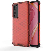 Voor Huawei Nova 7 Pro 5G schokbestendige honingraat pc + TPU beschermhoes (rood)