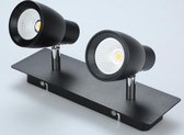 LANDO Opbouwspot LED 2x10W/750lm Zwart