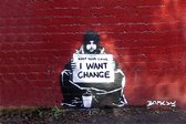 BANKSY Keep Your Coins I Want Change Canvas Print