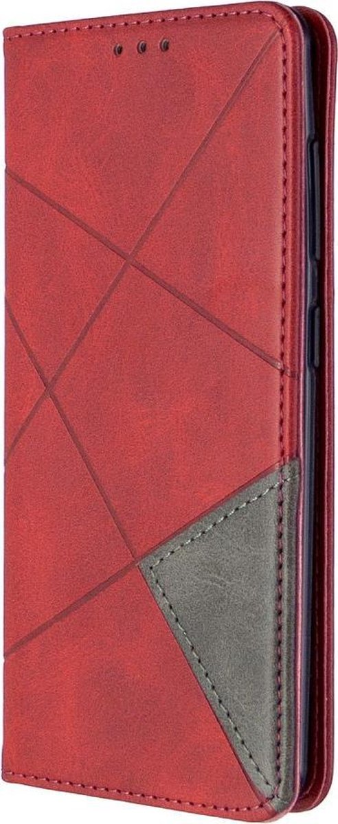 Coverup Geometric Book Case - Geschikt voor Samsung Galaxy A41 Hoesje - Rood