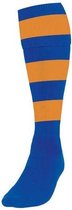Precision Voetbalsokken Hooped Junior Nylon Blauw/oranje Maat 30-34