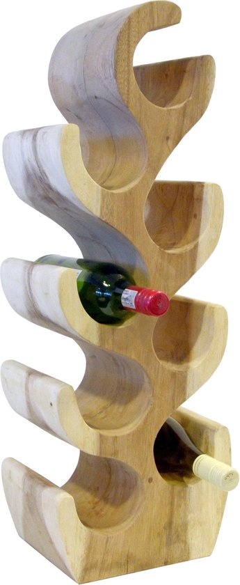 Porte-bouteilles en bois de suar massif