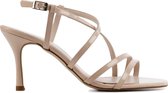 Lina Locchi Vrouwen Leren  Sandalen / Damesschoenen Giana lak - Beige - Maat 40