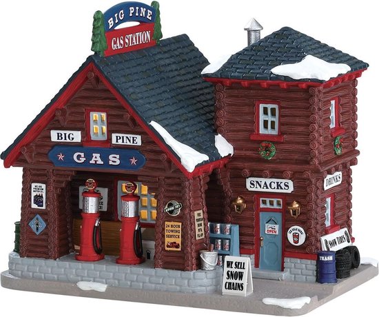 Lemax - Big Pine Gas Station, B/o Led uit de 2017 Collectie