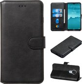 Voor Nokia 6.2 / Nokia 7.2 Classic Calf Texture Horizontal Flip PU lederen tas, met houder & kaartsleuven & portemonnee (zwart)